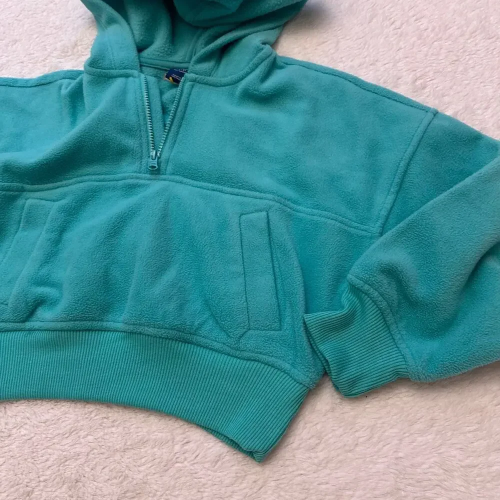 Old Navy Go Warm Cropped Hoodie sz XS (5) quarter zip